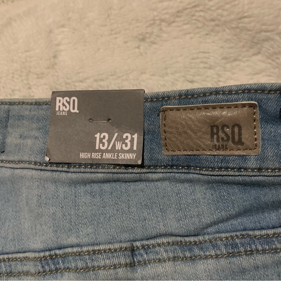 Women’s RSQ Jeans Distressed High Rise Ankle Skinny - Picture 5 of 6